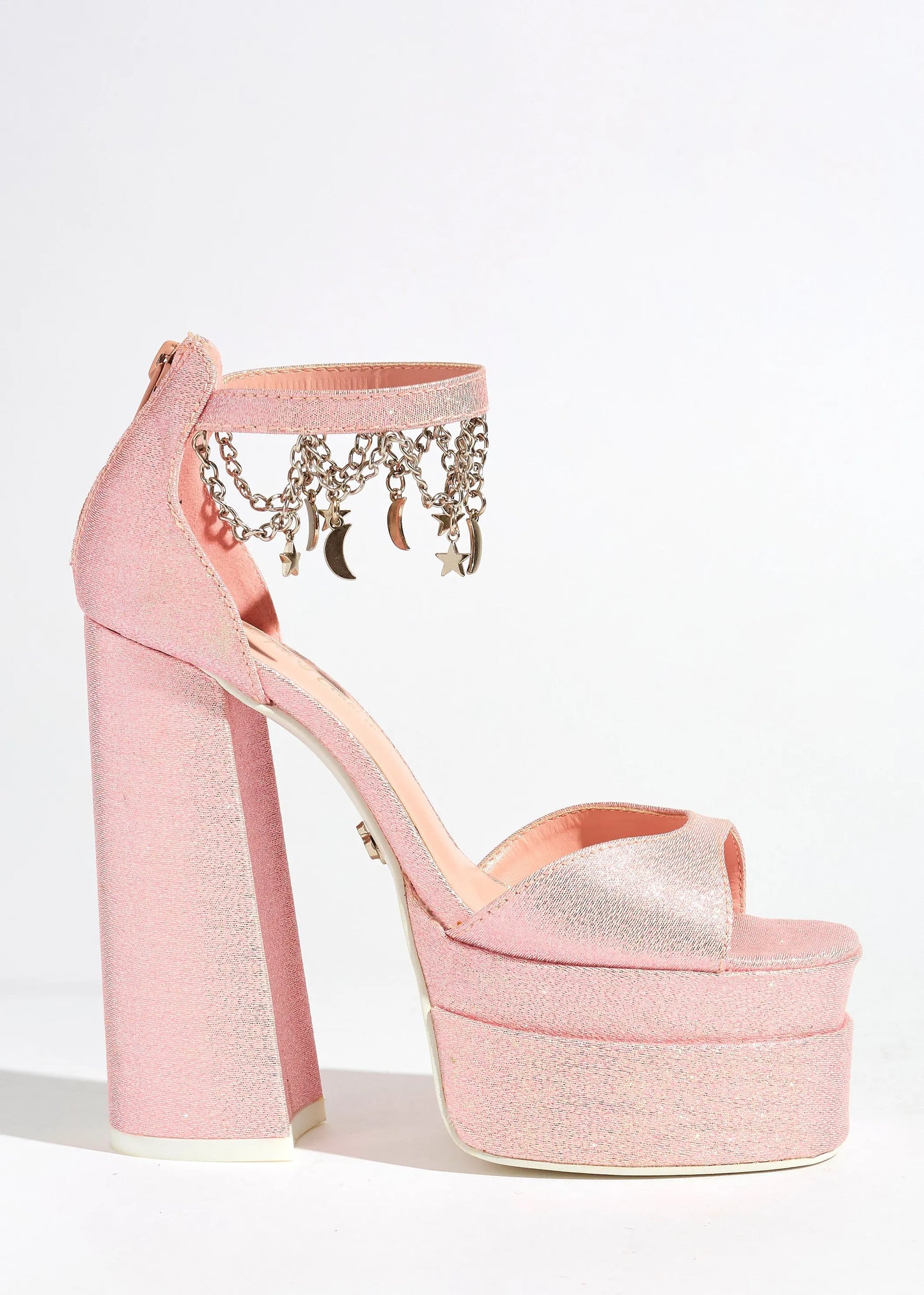 Sophia Pink Glitter Heel