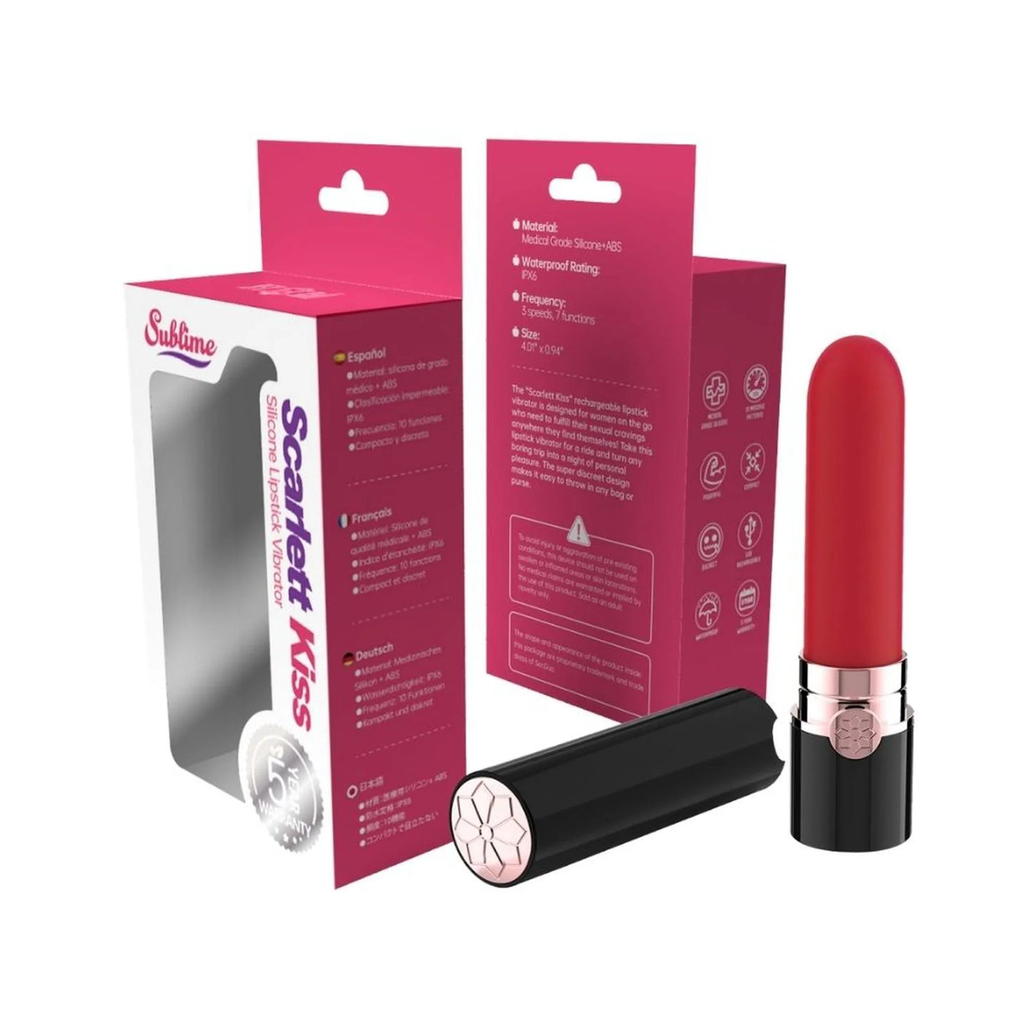 Scarlett Kiss Silicone Lipstick Vibrator